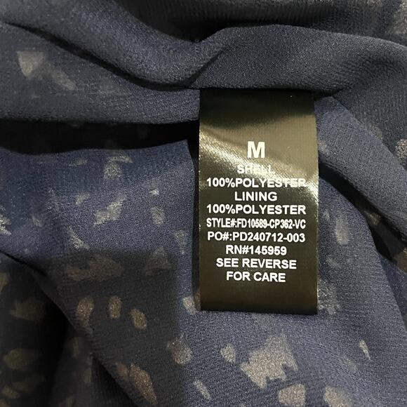 New Vici Ever After One Shoulder Ruched Maxi Dress Navy Cream  Medium - Picture 13 of 13